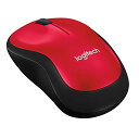 【中古】【未使用・未開封品】Logitech M185 ワイヤレス光学マウス 2.4GHz レッド (910-003635)