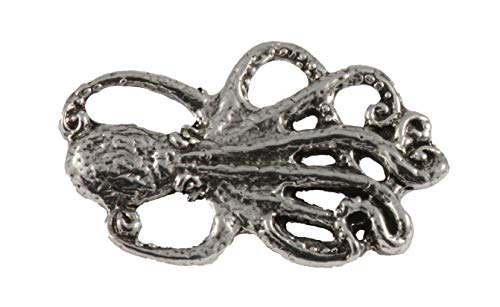 【中古】【未使用・未開封品】Creative Pewter Designs ピューター タコ ラペル ピン ブローチ アンテ..