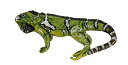 【中古】【未使用・未開封品】クリエイティブピューターDesigns、ピューターIguanaラペルピンブローチ、手描き、ap065