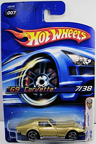 【中古】【未使用・未開封品】HOT WHEELS 2006 FIRST EDITIONS GOLD '69 CORVETTE 7/38