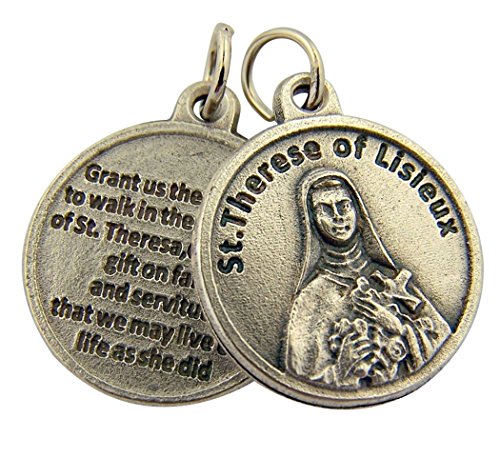 【中古】【未使用 未開封品】Oxidised Silver Saint Therese of Lisieux Medal with Prayer Back, 1.9cm