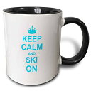 【中古】【未使用 未開封品】3dローズInspirationzStoreタイポグラフィ Keep Calm andスキーon carry onスキー 趣味またはProfessional Skiierギフト楽しい面