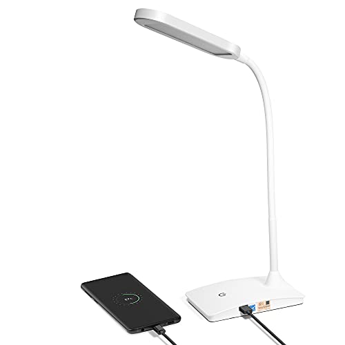 【中古】【未使用・未開封品】USB LED デスクランプ 14.1 x 4.2 x 16 Inches ホワイト IVY-40WT