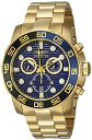【中古】【未使用・未開封品】インヴィクタ Invicta Men's 21555 Pro Diver 18k Gold Ion-Plated Stainless...