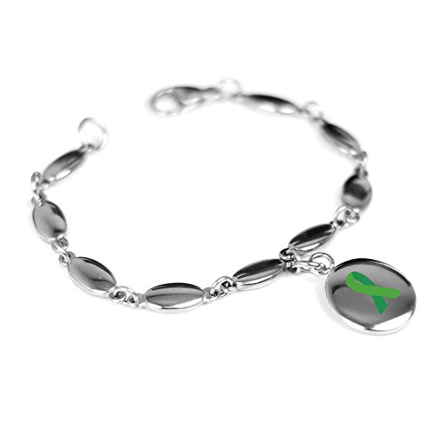 【中古】【未使用・未開封品】MyIDDrカスタム彫刻Green Awarenessブレスレット???316lスチール
