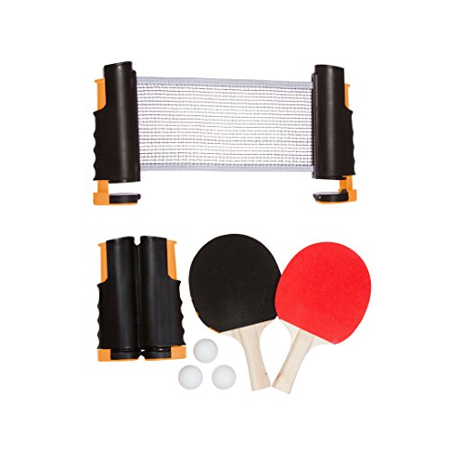 Trademark Innovations Anywhere Table Tennis Set with Paddles & Balls by Small ANYWHR-OR 