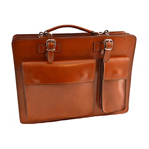 楽天AJIMURA-SHOP【中古】【未使用・未開封品】Made In Italy Leather Briefcase Color Honey - Business Bag