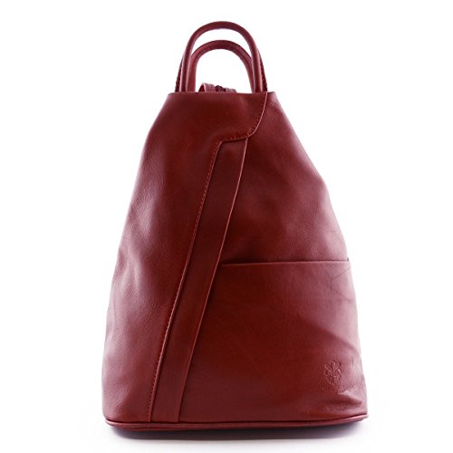 yÁzygpEJizMade In Italy Woman Leather Backpack Color Red - Backpack