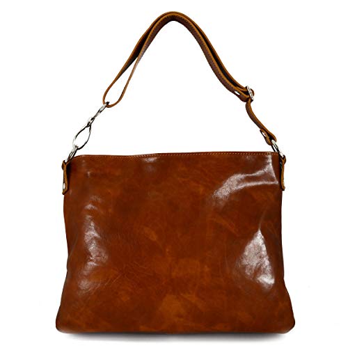 【中古】【未使用 未開封品】Made In Italy Genuine Leather Woman Shoulder Bag Color Brown - Woman Bag
