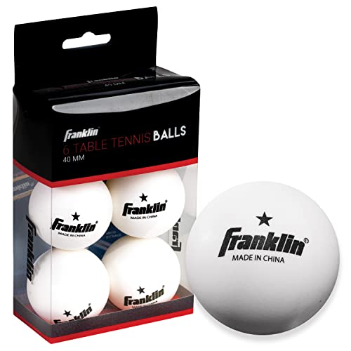 【中古】【未使用 未開封品】(6) - Franklin Sports Industry 57113 Table Tennis Balls, 1-Star, White, 6-Pk.