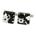【中古】【未使用・未開封品】GlassOfVeniceムラーノガラスVenetian Classic Square Cufflinks???ダークパープルシルバ...