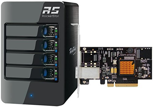 【中古】【未使用・未開封品】HighPoint 6Gb/s SAS/SATA ハードウェアRAID ストレージ拡張 エンクロージャー 4ベイ タワー型 RocketStor 6414TS