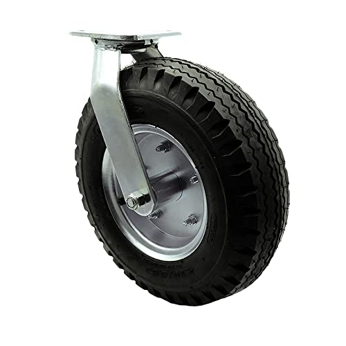 12?"ブラック空圧タイヤSwivel Caster精度軸受450ポンド容量