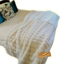 【中古】【未使用・未開封品】PlushチャネルミンクThrow BlanketベッドスプレッドLuxury Faux Fur with Minky Cuddleファー裏地 5'x6' CMTB