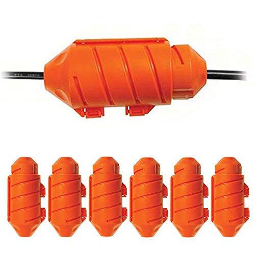 (6 Pack, Orange) - Cord Connect Water-Tight Cord Lock - Orange (6 Pack)