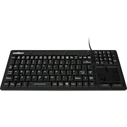 【中古】【未使用・未開封品】WetKeys "Touchpad Plus プロフェッショナルグレード 硬質シリコン 防水キーボード タッチパッド (USB) (ブラック) | KBWKRC106T-BK