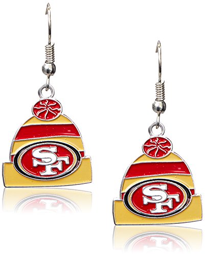 【中古】【未使用・未開封品】(San Francisco 49ers) - NFL Licenced Beanie Knit Hat Dangle Earrings