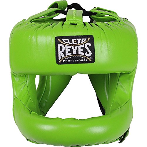 (Citrus Green) - Cleto Reyes Redesigned Headgear with Rounded Nylon Face Bar Wide Space Inside