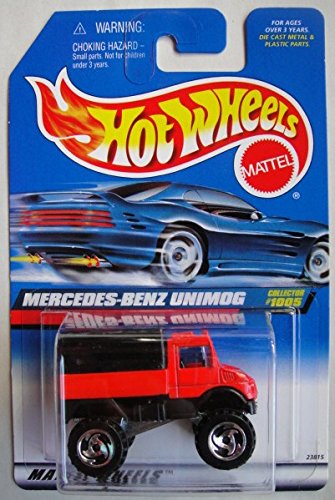 【中古】【未使用・未開封品】HOT WHEELS MERCEDES BENZ UNIMOG #1005 BLACK/RED