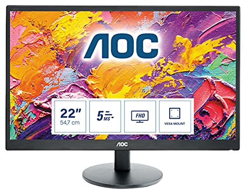 【中古】【未使用・未開封品】AOC E2270SWDN 21.5" Black Full HD LED display