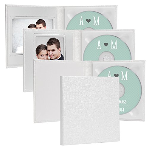 【中古】【未使用・未開封品】Classic White Leather CD/DVD Holder w/ Optional Photo