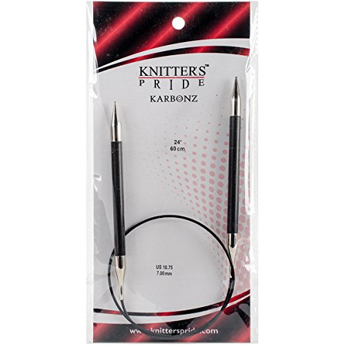 【中古】【未使用 未開封品】Knitter 039 s Pride 10.75/7mm Karbonz 固定円形針 24インチ