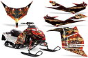 【中古】【未使用・未開封品】AMR Racing スノーモービルグラフィックキット ステッカー デカール Polaris IQ Race 600対応 - ファイアストームレッド(4)