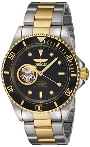【中古】【未使用・未開封品】INVICTA Pro Diver Men 40mm Stainless Steel + Gold Plated Gold + Stainless Steel Black dial NH38A Automatic...