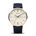 【中古】【未使用・未開封品】Bering Time 14240???564メンズクラシックコレクション腕時計ブルーナイロンバンド、ローズゴールドトーンステンレススチールと傷防止サファ