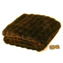 【中古】【未使用・未開封品】PlushチャネルミンクフェイクファーThrow Blanket with Minky Cuddleファー裏地リブ編みミンクラグジュアリーファー 5'x7' RMTB
