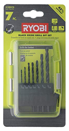 【中古】【未使用・未開封品】Ryobi A10D07G Black Oxide Drill Bit Set 7 Pcs