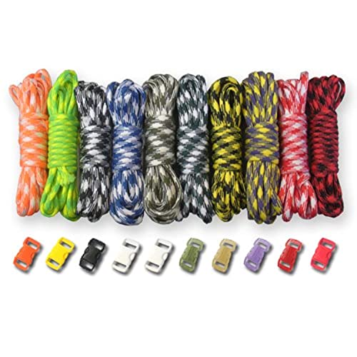 【中古】【未使用・未開封品】(Plaid) - Paracord Planet 250kg Type III Paracord Combo Crafting Kits with Buckles