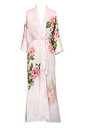 【中古】【未使用・未開封品】レディース シャルムーズ着物ローブ ロング 水彩花柄 カラー: ピンク