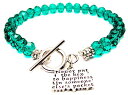 【中古】【未使用・未開封品】Never put the key to happiness in someone else 'sポケットクリスタルToggle Bracelet Inエメラルドグリーン