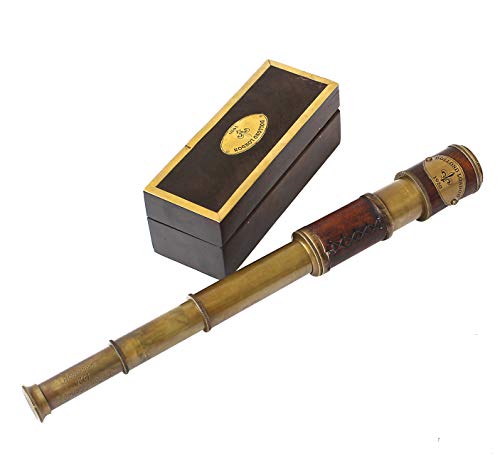 【中古】【未使用・未開封品】Brass & Leather Sailor Look Brass Antique Sea Mar...