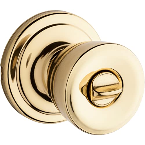 Other - 【中古】【未使用・未開封品】Kwikset Abbey ベッドルーム/バスルーム プライバシー ドアノブ マイクロバン抗菌保護 光沢真鍮