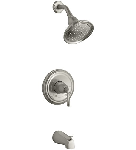 KOHLER TS395-4S-BN Devonshire(R) Rite-Temp(R) bath and shower valve trim with lever handle, slip-fit spout and 2.5 gpm showerhead 141［