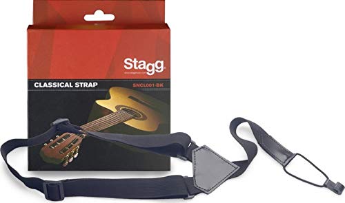 【中古】【未使用・未開封品】Stagg SNCL001-BKクラシックギターとウクレレ用ナイロンストラップ
