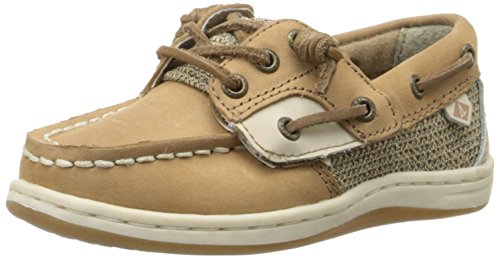 yÁzygpEJizSperry Girls' Songfish A/C Boat Shoe (Toddler/Little Kid), Linen/Oat, 9 M US Toddler