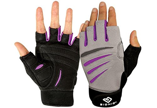 š̤ۡѡ̤ʡ(Gray/Purple, Large) - Bionic Glove Women's Premium Fing...