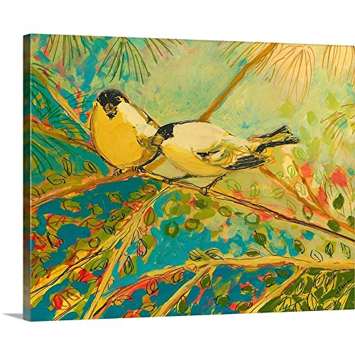 【中古】【未使用・未開封品】Jennifer Lommersプレミアムシックラップキャンバス壁アート印刷題名2つGoldfinch Found 20
