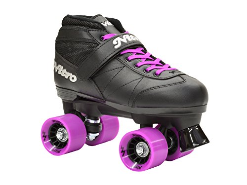 【中古】【未使用・未開封品】(Mens 7) - Epic Skates 2016 Epic Super Nitro 7 Indoor/Outdoor Quad Speed Roller Skates, Purple