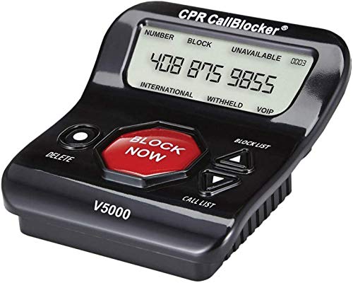 CPR Call Blocker V2000-2000人の詐欺番号で事前にプログラム済み、さらに1500の数字をボタンに触れるだけでブロックする機能があります。 発信