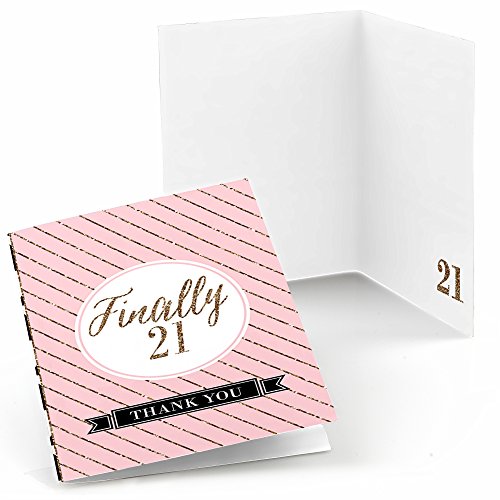 š̤ۡѡ̤ʡFinally 21 Girl - 21st Birthday - Party Thank You Cards (8 count)