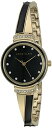 【中古】【未使用・未開封品】Anne Klein Women 's AK / 2216bkgbスワロフスキークリスタルアクセントゴールド調とブラックバングル腕時計
