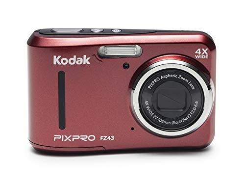 yÁzygpEJizKodak PIXPRO Friendly Zoom FZ43 16 MP Digital Camera with 4X Optical Zoom and 2.7 LCD Screen (Red) by Kodak