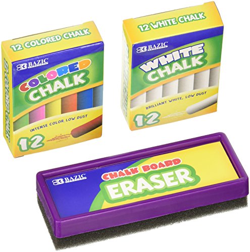 【中古】【未使用・未開封品】Chalk and Eraser Set - Comes with Coloured and White Chalk.