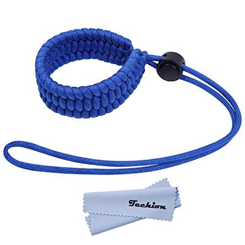 【中古】【未使用・未開封品】(Blue) - Techion Braided 550 Paracord Adjustable Camera Wrist Strap/Bracelet for Cameras, Binoculars, and Other Stuff