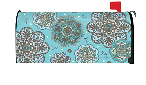 TolandホームガーデンブルーMarrakesh Decorativeメールボックスカバー