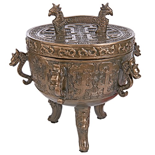 【中古】【未使用・未開封品】デザイントスカーノDragon Temple Faux IncenseセンサーUrn